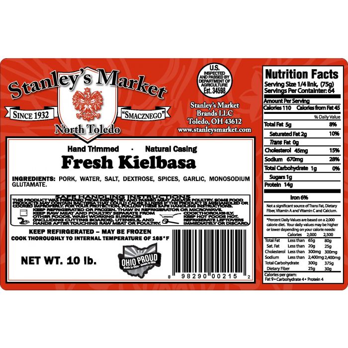 Kielbasa Nutrition Facts